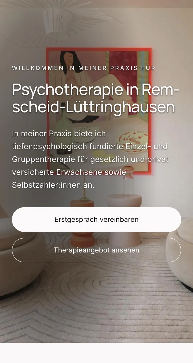 Psychotherapie Justine Motzek: Der erste Eindruck: Ruhe