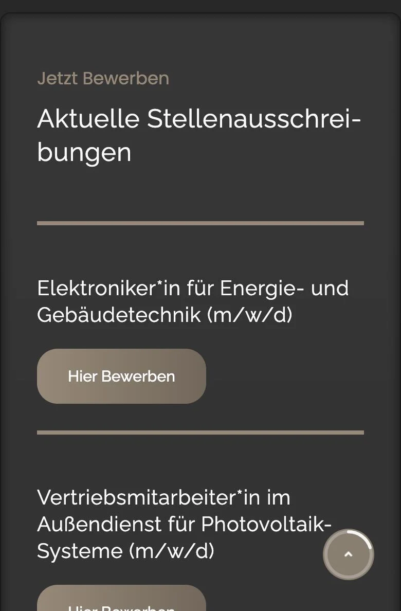 Stockmann Solartechnik: Karriereseite mit Wirkung