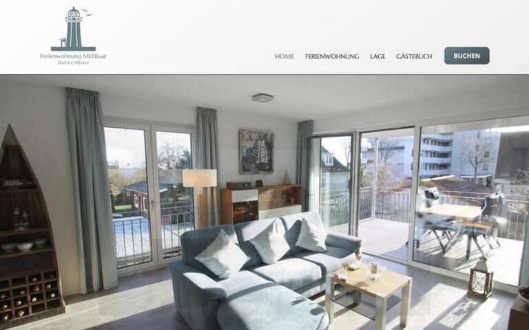 Website Ferienwohnung MEERzeit – Webdesign Siegmund