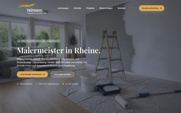 Website Malermeister Veltmann – Webdesign Siegmund