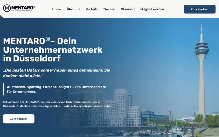Website Mentaro – Webdesign Siegmund